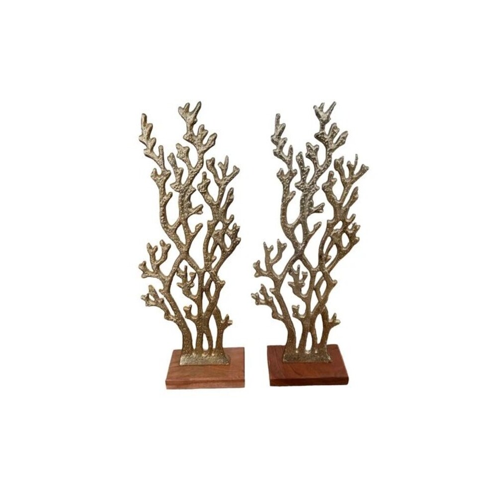 Gold coral Nautical home decor two